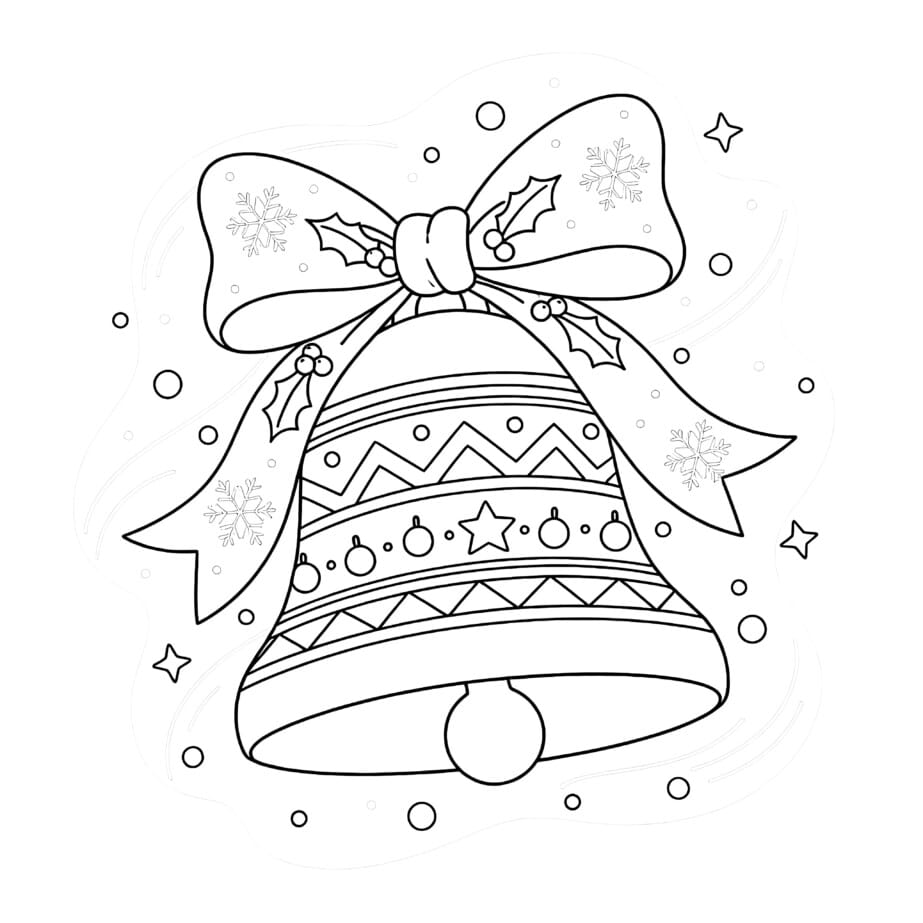 Christmas Bell Coloring Page