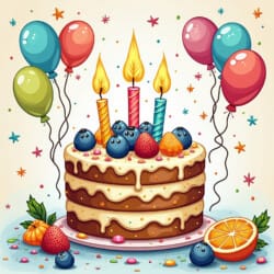 Coloring Book Birthday Cake - Origin image