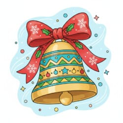 Christmas Bell Coloring Page - Origin image