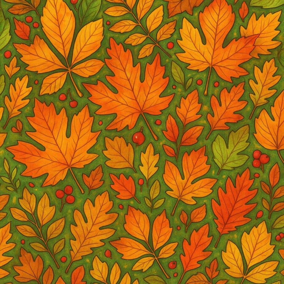 Autumn Leaf Coloring Page 2