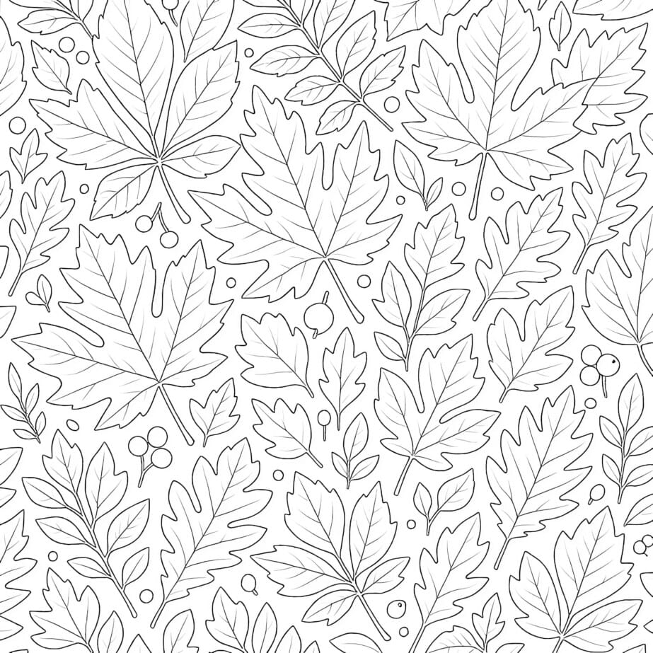 Autumn Leaf Coloring Page