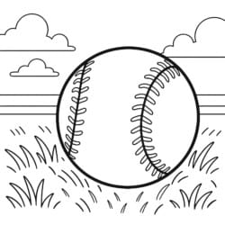 Baseball Color Sheet - Printable Coloring page