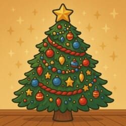 Coloring Xmas Tree - Origin image