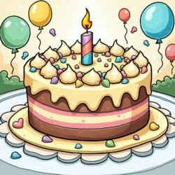 Birthday Cake Color Page - Origin image