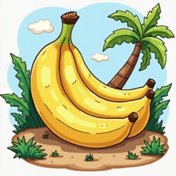 Banana Coloring Page - Origin image