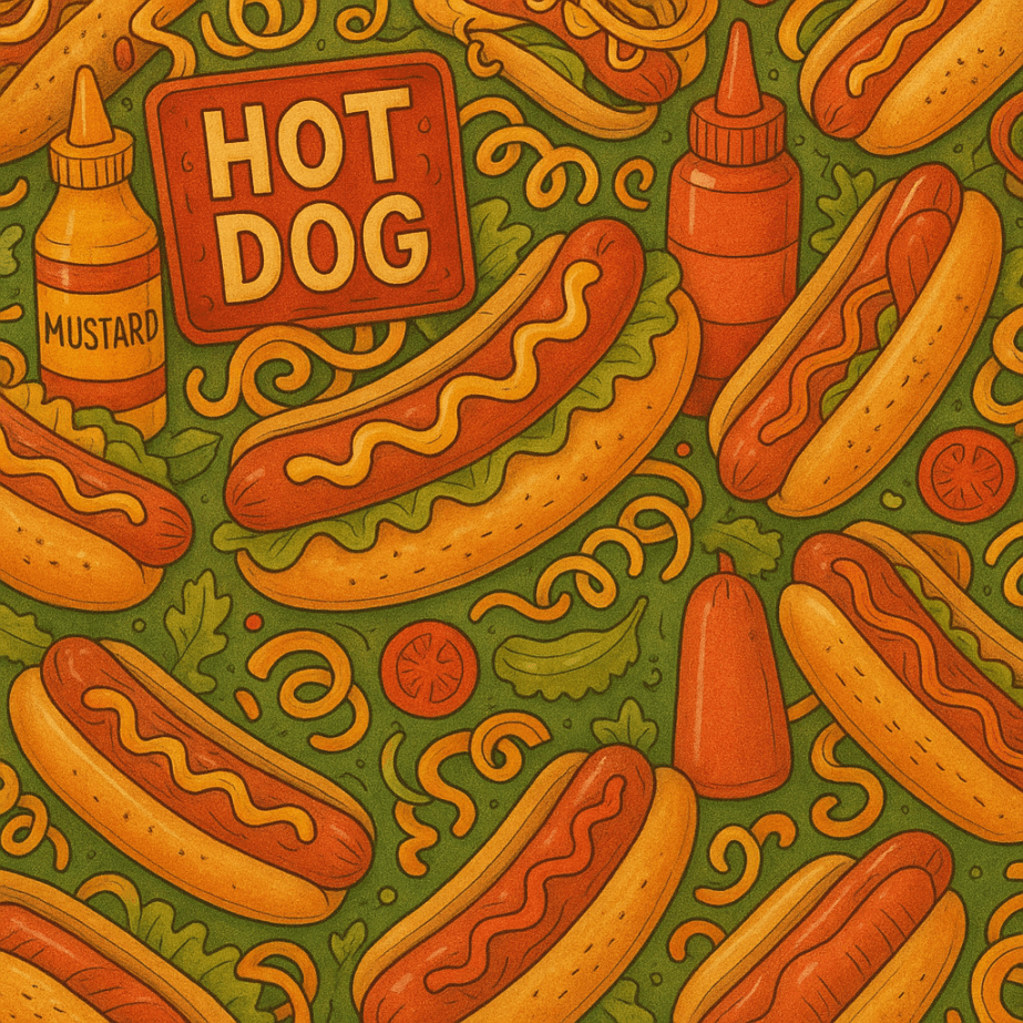 Hot Dog Coloring Page 2