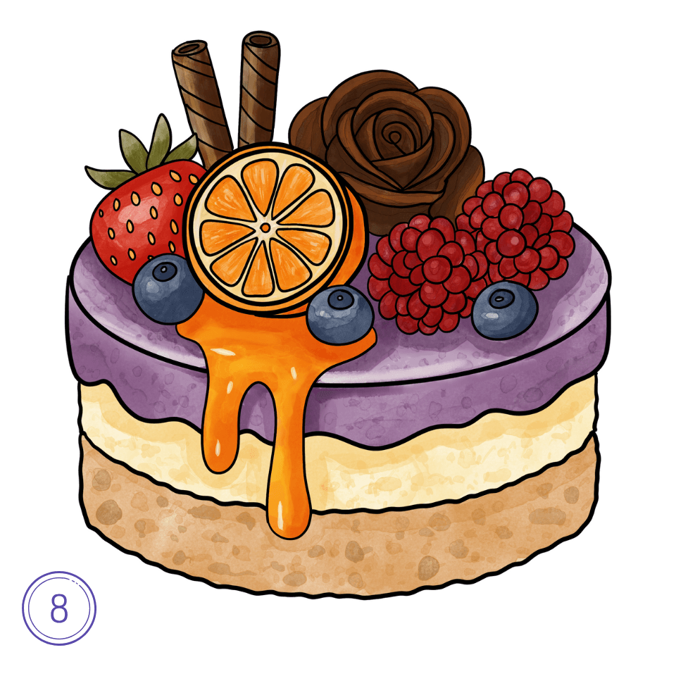 How to Draw a Cake Step 8