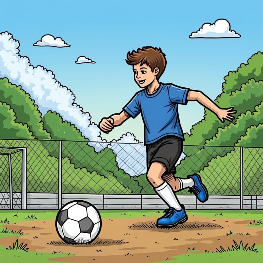 Soccer Colouring Sheet 2