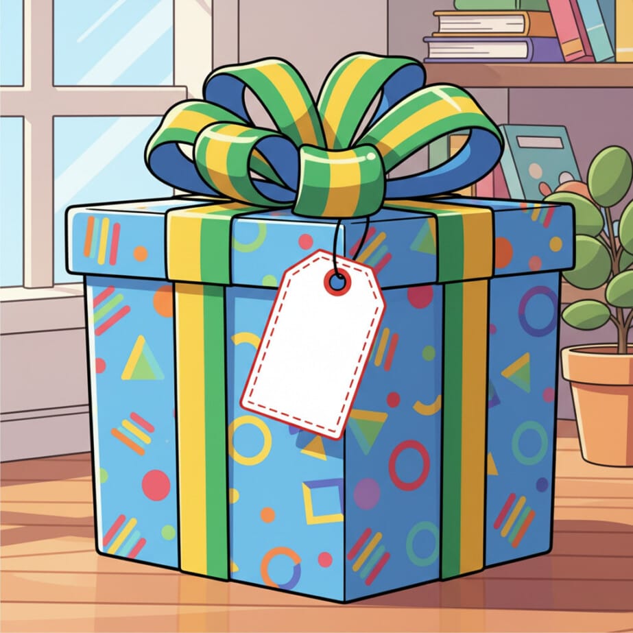 Christmas Present Coloring Page 2