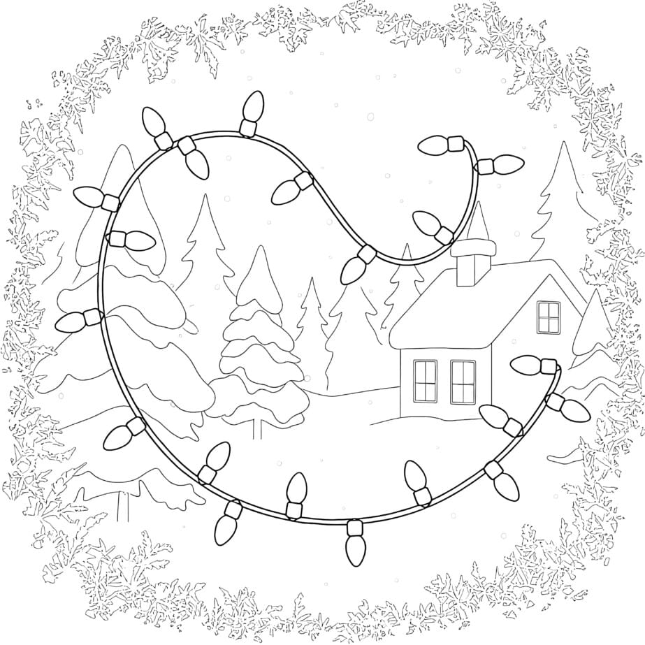 Christmas Lights Colouring