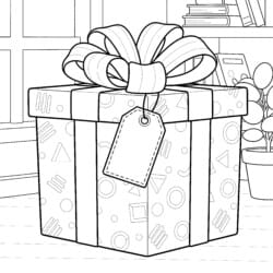 Christmas Present Coloring Page - Printable Coloring page