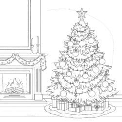 Christmas Tree Coloring Printable - Printable Coloring page