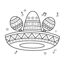Cinco De Mayo Color Page - Printable Coloring page