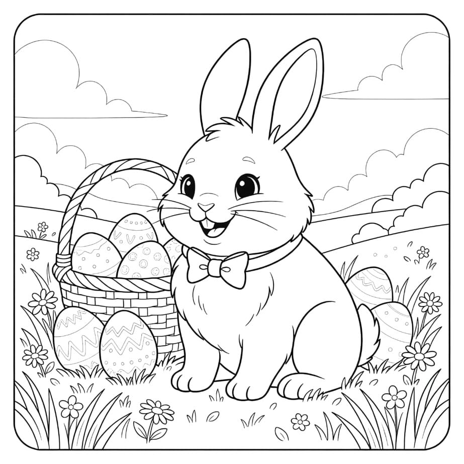 Colouring In Easter Bunny