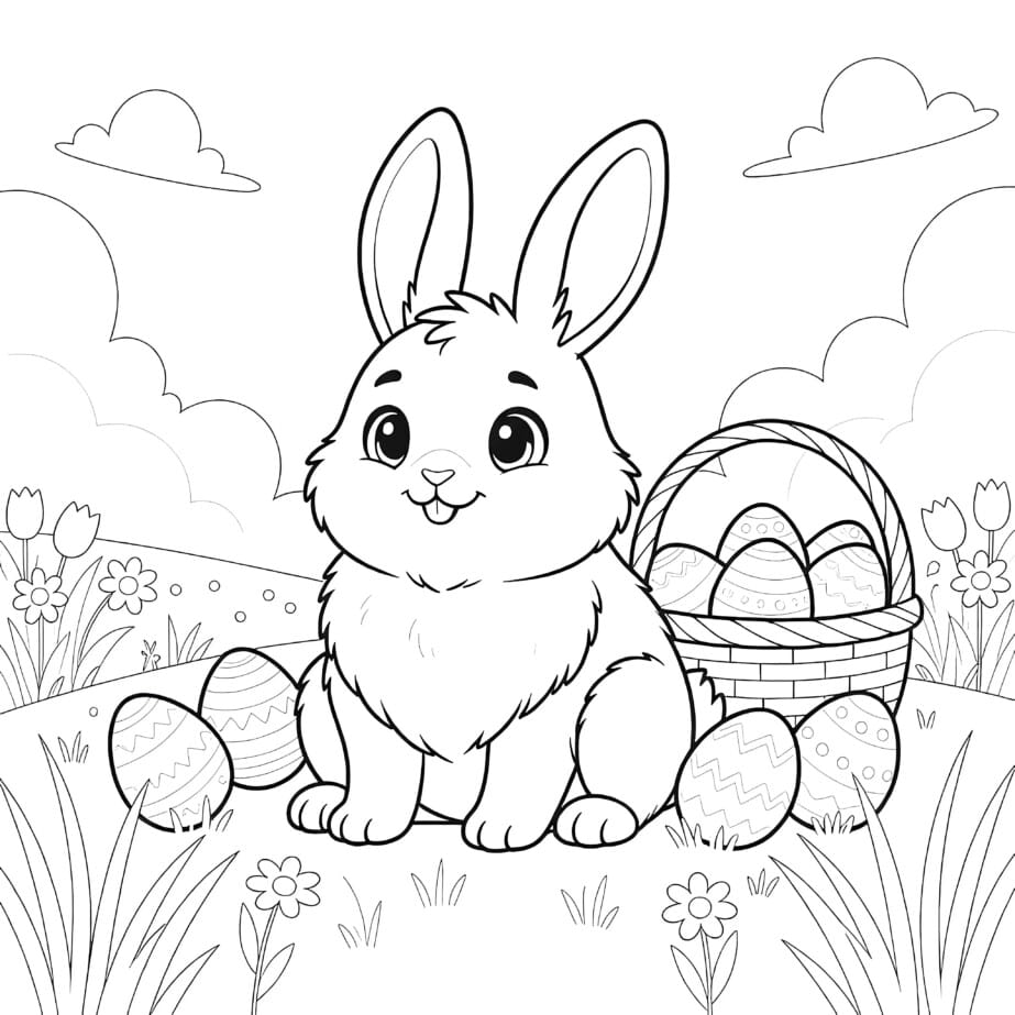 Easter Rabbit Coloring