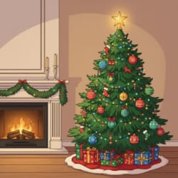 Christmas Tree Coloring Printable - Origin image