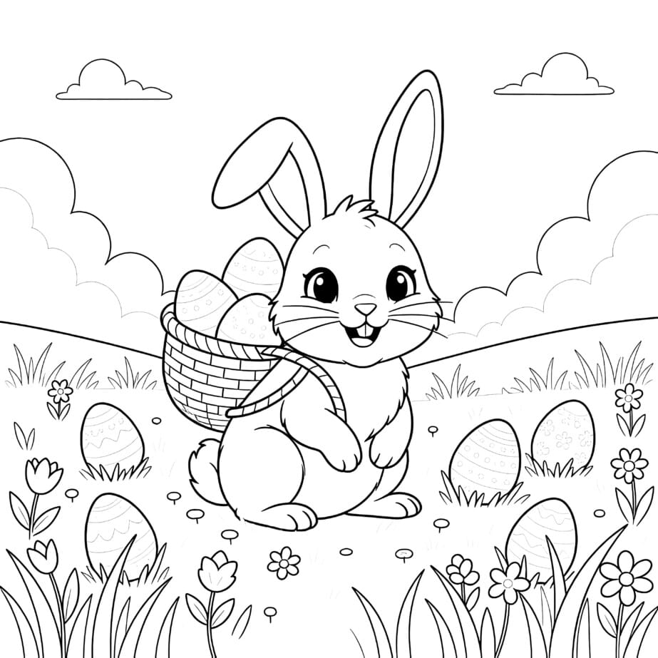 Coloring Page Easter Bunny