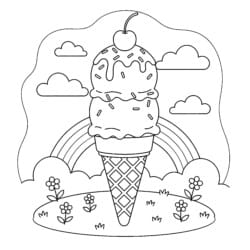 Ice Cream Truck Coloring Page - Printable Coloring page