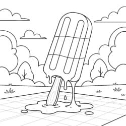 Popsicle Color Page - Printable Coloring page