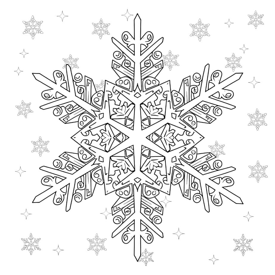 Snow Flake Colouring