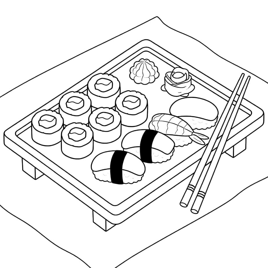 Sushi Coloring