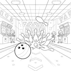 Bowling Coloring - Printable Coloring page