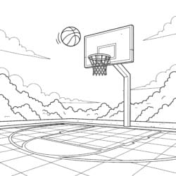 Coloring Basketball - Printable Coloring page