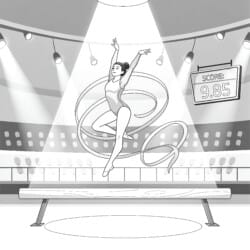 Coloring Page Gymnastics - Printable Coloring page