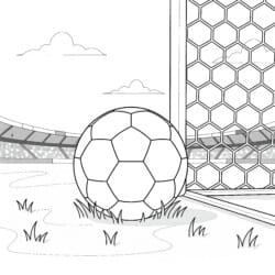Coloring Page Of A Soccer Ball - Printable Coloring page