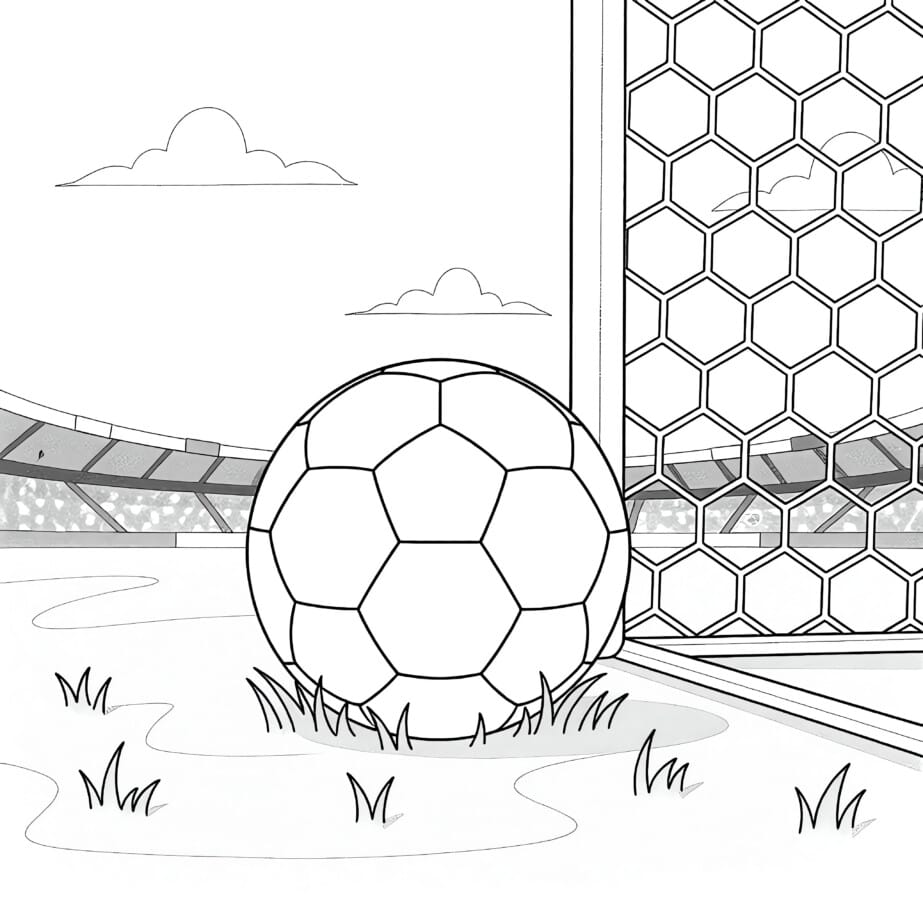 Coloring Page Of A Soccer Ball