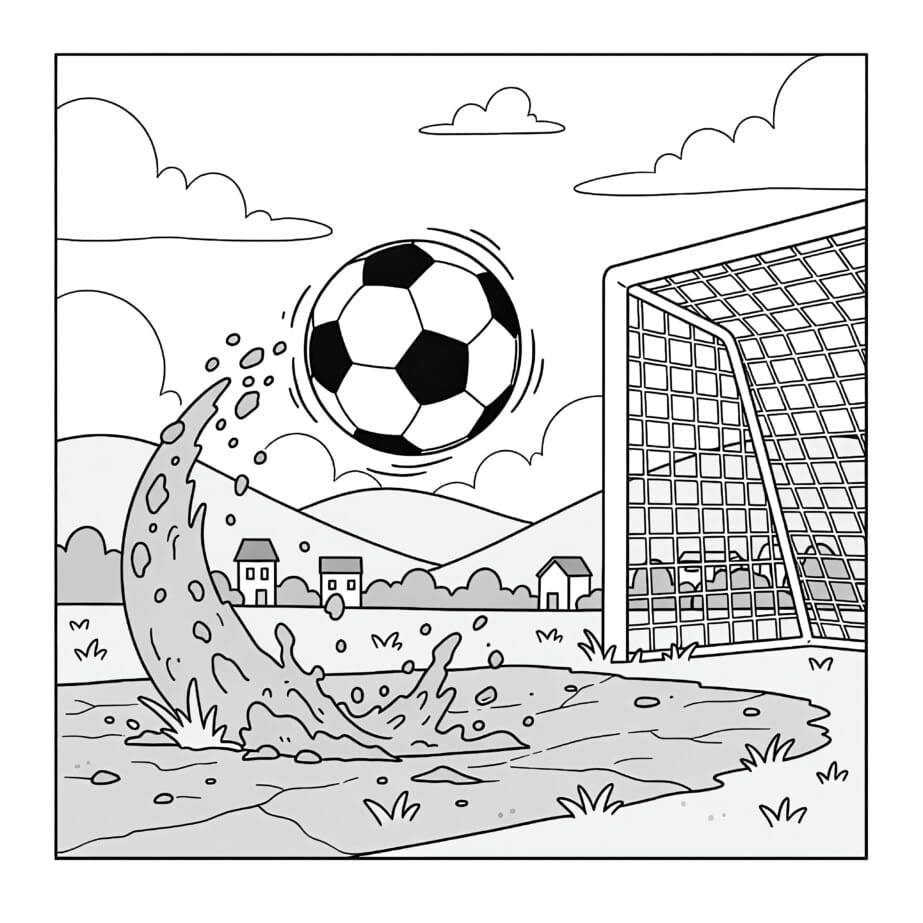 Coloring Page Soccer Ball