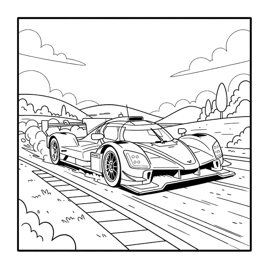 Colouring Racing Car