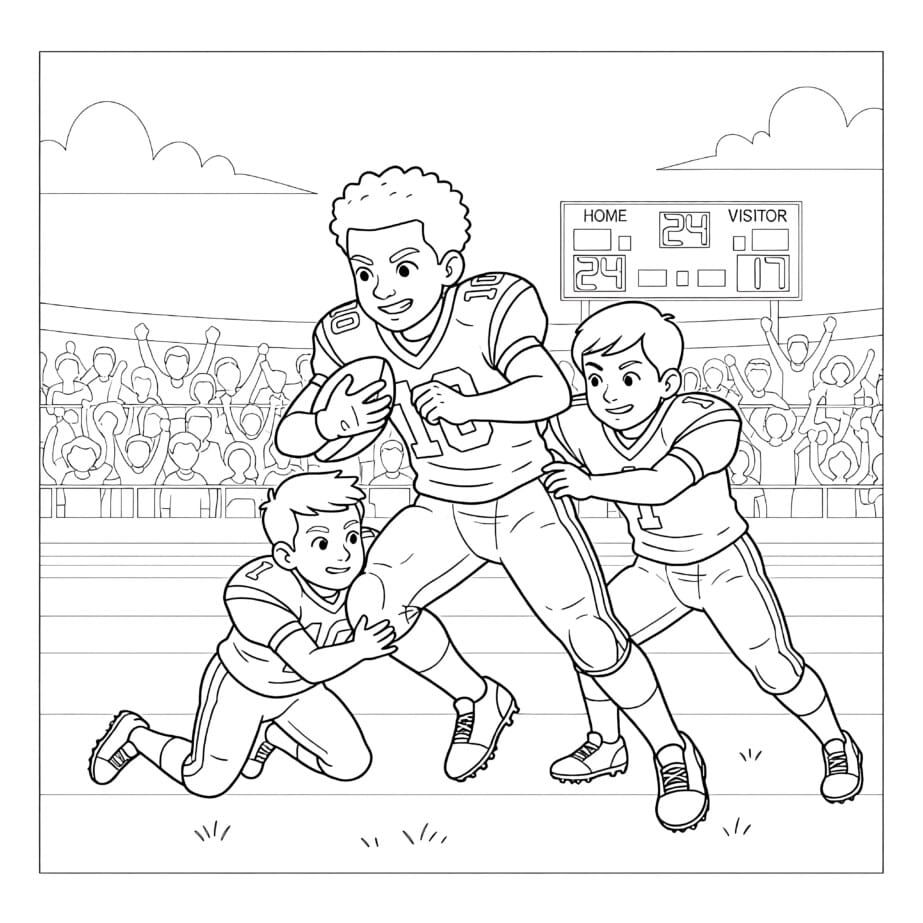 Football Player Color Sheet