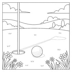 Golf Coloring Sheet - Printable Coloring page