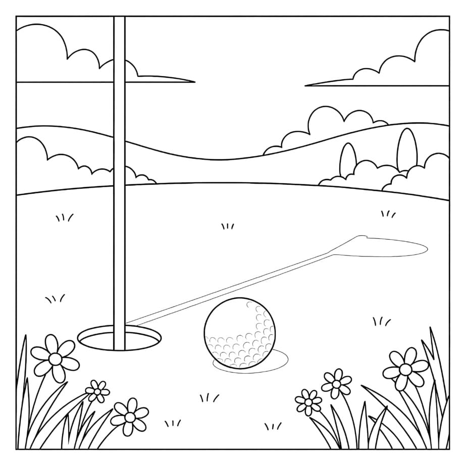 Golf Coloring Sheet