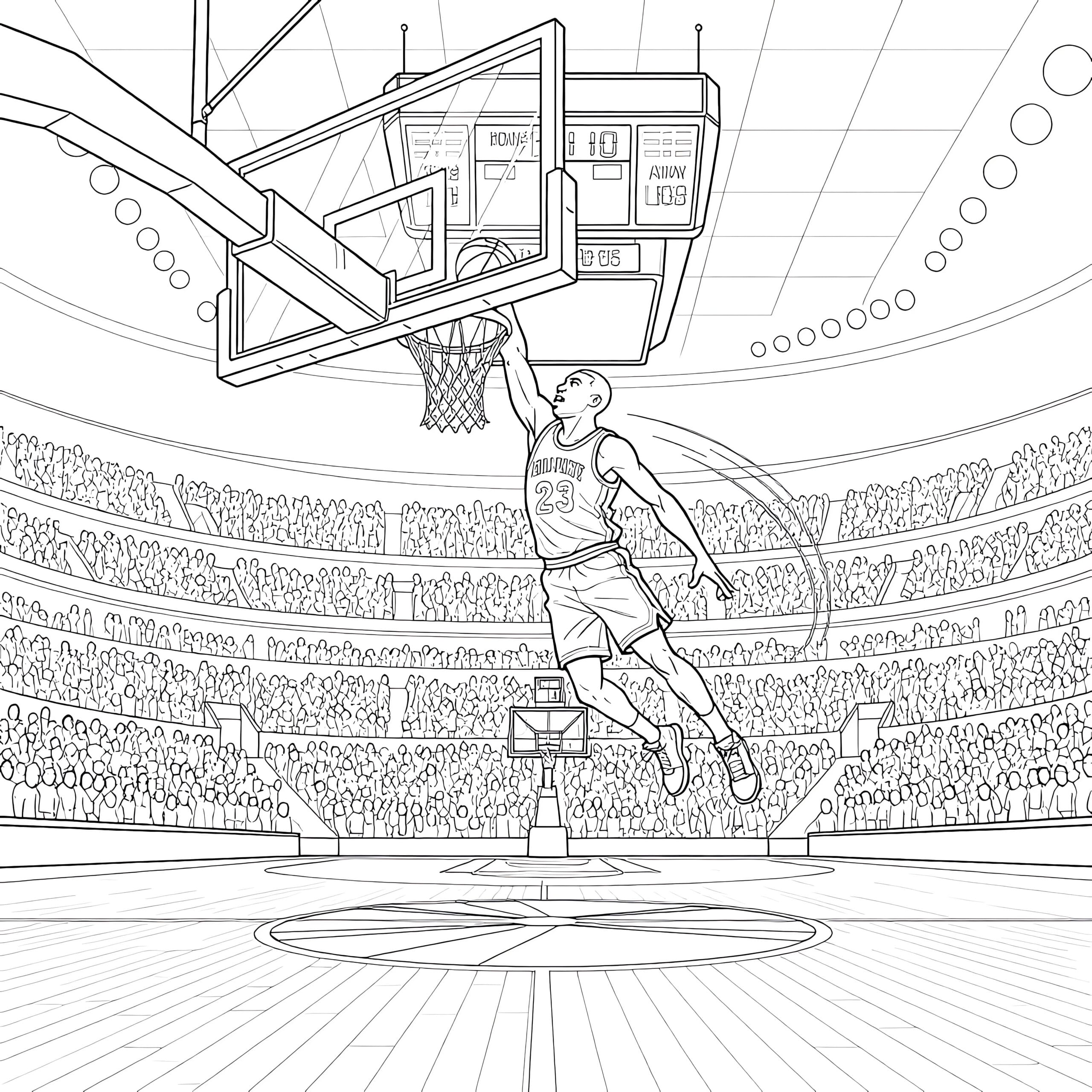 Nba Coloring Sheet | Coloring Pages Mimi Panda, image size:2560x2560