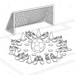Soccer Ball Color Sheet - Printable Coloring page