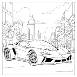 Sport Car Coloring - Printable Coloring page