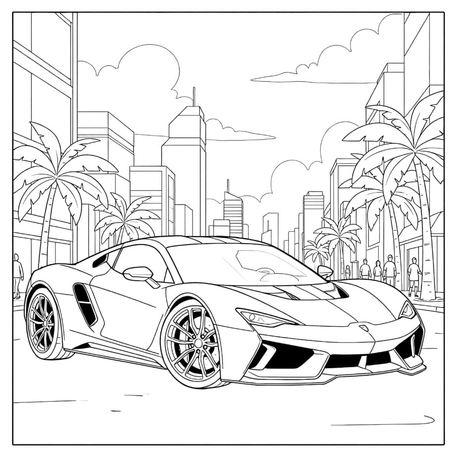 Sport Car Coloring