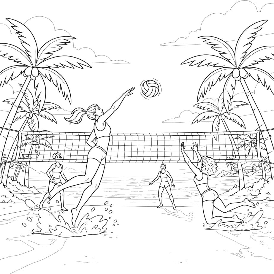 Volleyball Coloring