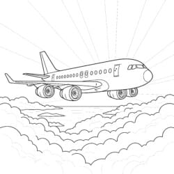 Aeroplane Coloring Page - Printable Coloring page