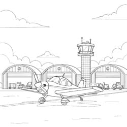 Coloring Page Plane - Printable Coloring page