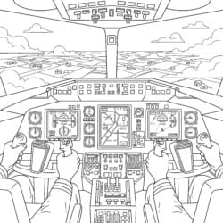 Plane Coloring Sheet - Printable Coloring page