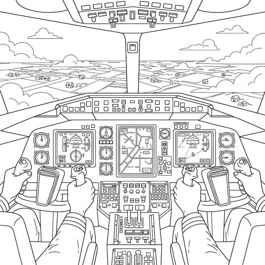 Plane Coloring Sheet