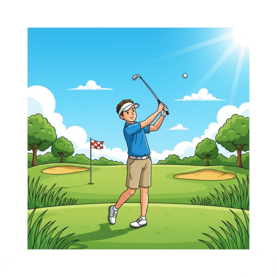 Coloring Page Golf 2