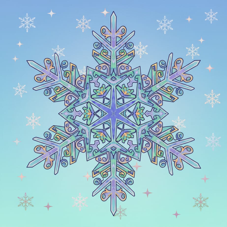 Snow Flake Colouring 2