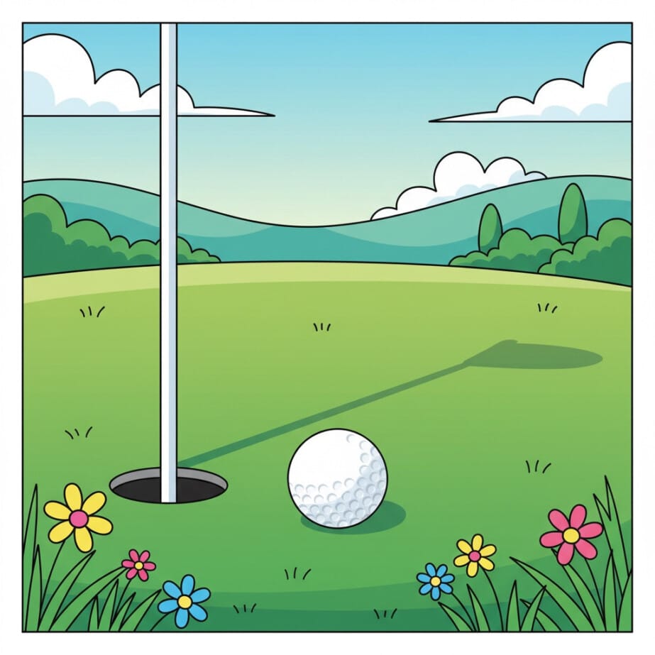 Golf Coloring Sheet 2