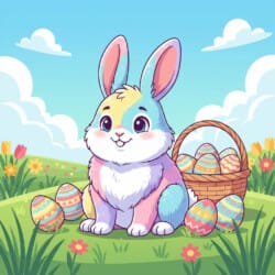 Easter Rabbit Coloring - Origin image