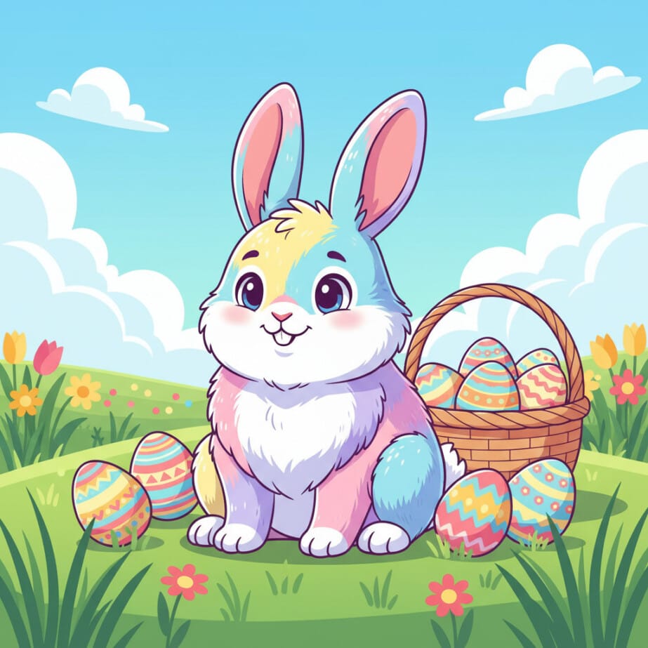 Easter Rabbit Coloring 2