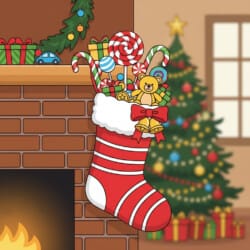 Christmas Stocking Coloring Sheet - Origin image